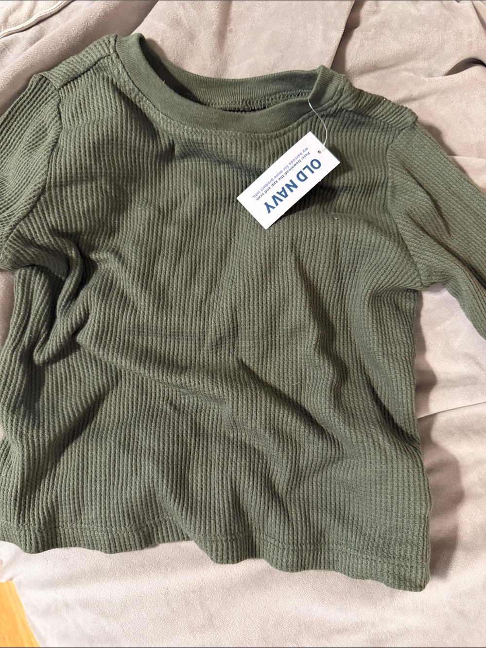Old Navy Olive Ribbed Thermal Long Sleeve
